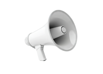 Minimalistic modern 3D megaphone