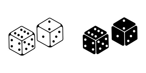  Dice icon white on background