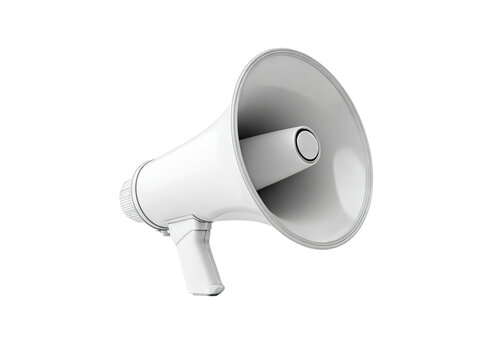 Minimalistic modern 3D megaphone