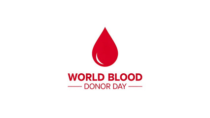 The logo for World Blood Donor Day, emphasizing the importance of blood donation globally.