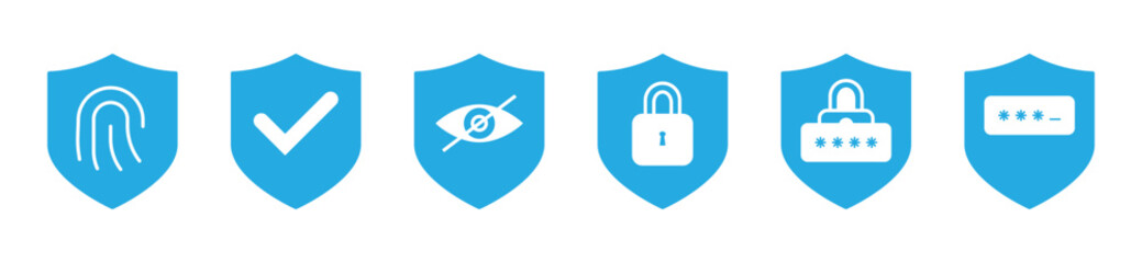 Privacy Protection Shield Lock Icon, shield security padlock icon, digital protection lock icon, encrypted shield padlock vector, cyber security shield icon