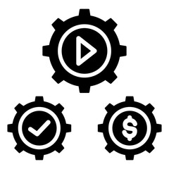 Automation icon with glyph style