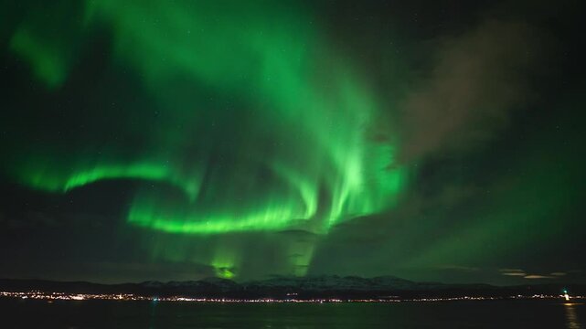Northern Lights in Norway in Winter on the Lofoten Islands