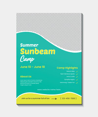summer kids camp flyer design