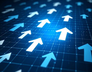 Abstract upward arrows on a grid (1)