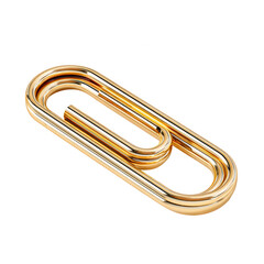 Fototapeta premium Golden Paperclip Abstract Art Luxury Design
