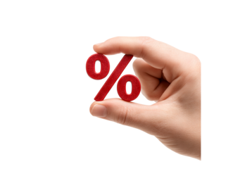 sale digital percent in hand