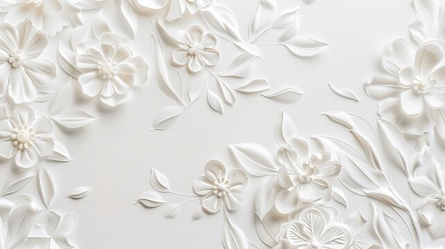 "Elegant White Background for Wedding Invitations - Timeless Design Blending Soft Ivory Tones with Delicate Decorative Elements. Features subtle lace patterns,