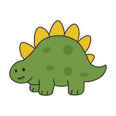 Happy Baby Dinosaur Character – Kawaii Style Clipart