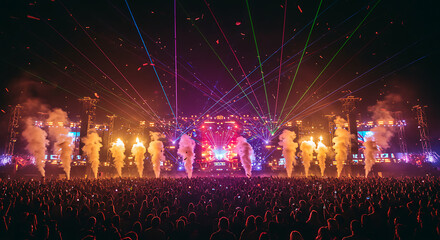 Electric Music Festival Night of Lights, Lasers, and Thrilling Performances