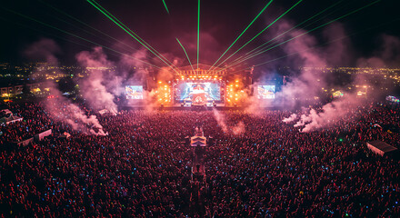 Electric Dreams Immersive Concert Experience with Laser Show and Massive Crowd