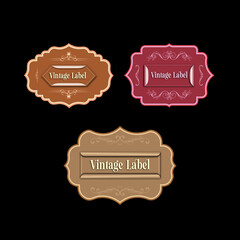 Labels design in vintage style