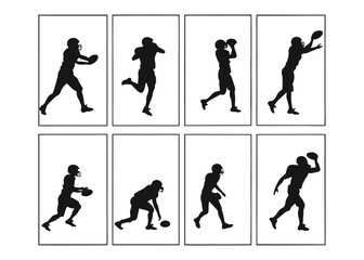 Black silhouette collection in various play poses