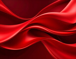 Red flowing fabric abstract