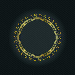 abstract vector background with golden frame