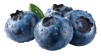 Obraz premium Fresh Blueberry Isolated on Transparent Background