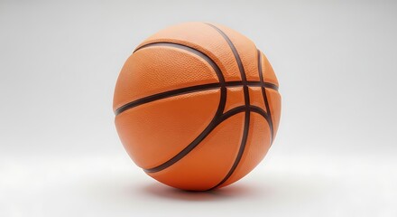 Fototapeta premium Close-up of a Classic Orange Basketball, Studio Shot