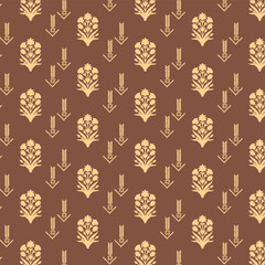 seamless pattern with golden flowers