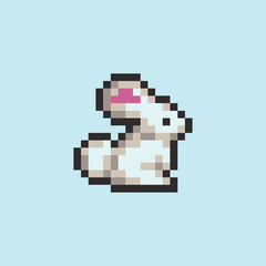 this is a rabbit in pixel art with colorful color,this item good for presentations,stickers, icons, t shirt design,game asset,logo and project.