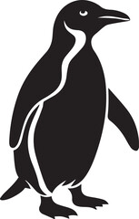 Penguin Silhouette Standing Side Profile Vector Design