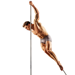Pole Vault, Reach New Heights: A Complete Guide to Pole Vault Success, isolated on transparent background