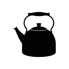 Teapot Black Silhouette Illustration