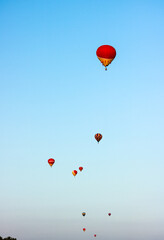 A colorful Hot  air balloon festival in Canada