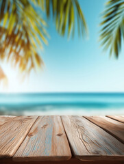 White open window with a view of the beach and blue sky.