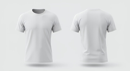 White T-Shirt Front and Back View