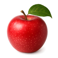 red apple isolated transparent background 