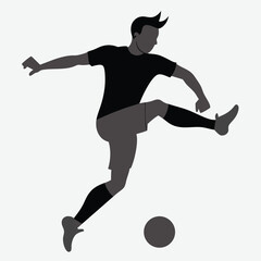 soccer player silhouette