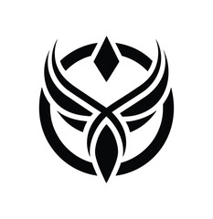 Obraz premium black and white shield