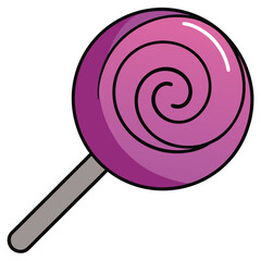 Lollipop flat vector illustration white background