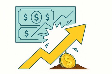 Breaking Financial Barriers – Concept of Rising Growth, Wealth, and Investment Success