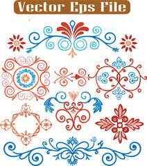 Floral and Vintage Ornament Design 