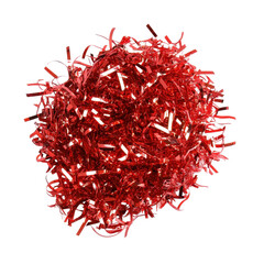 Fototapeta premium Tinsel, Shiny Metallic Tinsel Garland Perfect for Christmas Trees, Holiday Decorations Parties, isolated on transparent background