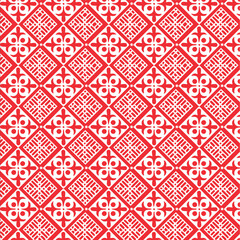 seamless pattern with red hearts