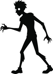 Halloween Silhouettes of Pumpkins, Ghosts, and Witches, Spooky Halloween Scene Silhouettes with Haunted House and Bats, Flying Witch, Bats, and Full Moon Silhouette