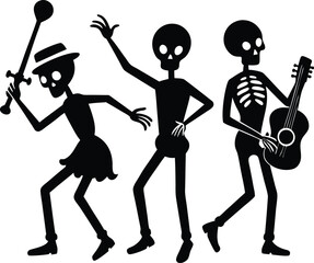 Halloween Silhouettes of Pumpkins, Ghosts, and Witches, Spooky Halloween Scene Silhouettes with Haunted House and Bats, Flying Witch, Bats, and Full Moon Silhouette