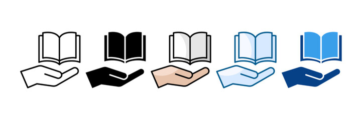 Reference Book Icon Set Multiple Style Collection
