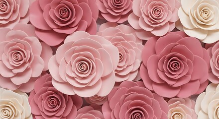 Delicate Pink and White Rose Blossom Arrangement Beautiful Background