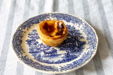 The most traditional and iconic Portuguese custard tart, known as pastel de Belém