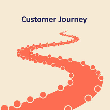 Customer Journey: An abstract image, illustrates a customer's path, from initial touchpoints to the final destination, embodying the essence of client relationship management.