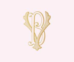 BV, VB, logo BV, Letter BV,  Monogram BV, Wedding Monogram, Wedding Logo, Logo Design , Monogram Vintage