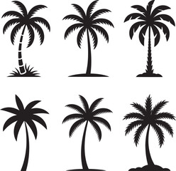 set of palm trees