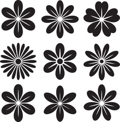 Obraz premium set of flowers vector