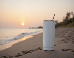 Versatile 20oz Blank White Tumblers in Rustic and Bright Settings