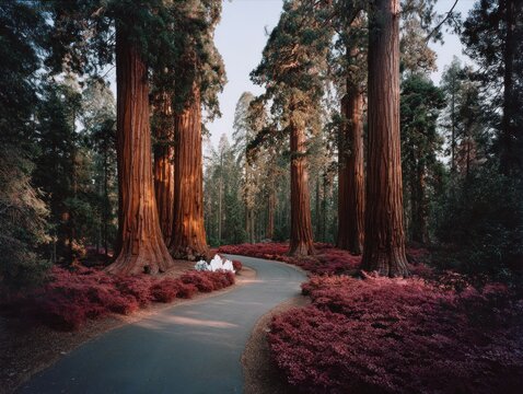Redwood grove pathway