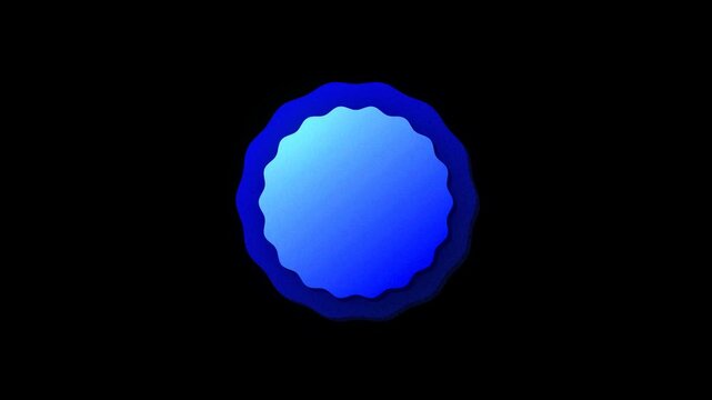 Looping Animation of 2 Blue Wavey Circles 