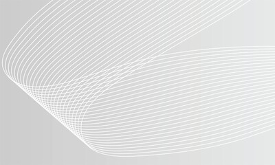Abstract gray background with flowing white curved lines, creating a minimal and modern wave pattern. Ideal for presentations, business templates, or tech-themed visuals.
